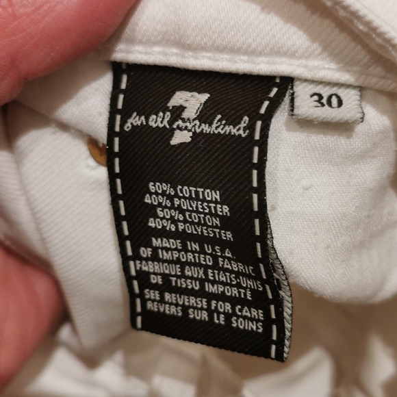 7 for all Mankind cotton  white jeans - Picture 8 of 8